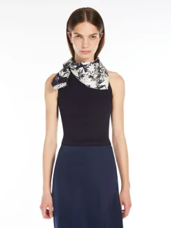 Printed silk scarf
