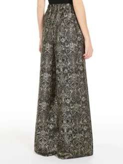Printed silk trousers