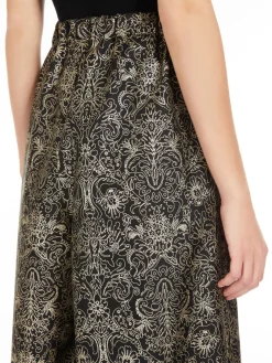 Printed silk trousers