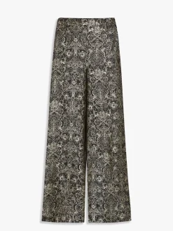 Printed silk trousers