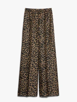 Printed silk trousers