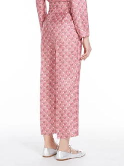 Printed silk trousers