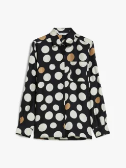 Printed silk twill shirt