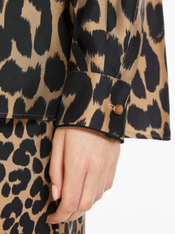 Printed silk twill shirt