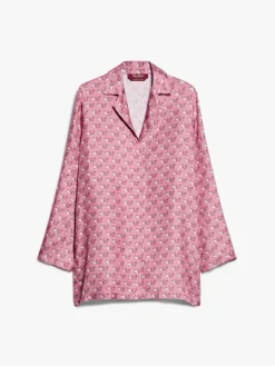 Printed silk twill shirt
