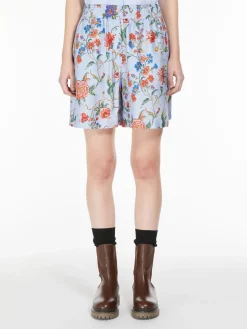 Printed twill Bermuda shorts