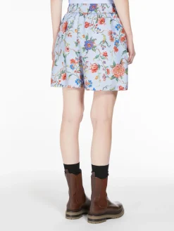 Printed twill Bermuda shorts