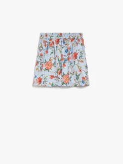 Printed twill Bermuda shorts