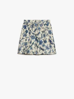 Printed twill Bermuda shorts