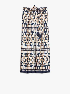 Printed twill trousers