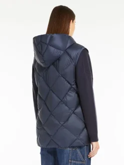 Quilted technical fabric gilet