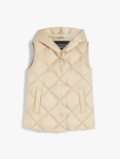 Quilted technical fabric gilet