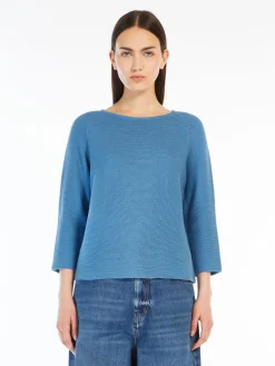 Relaxed-fit cotton yarn sweater