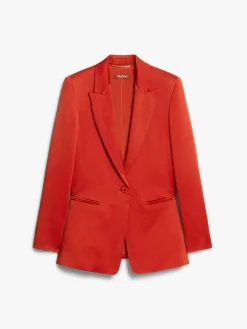 Reverse satin blazer