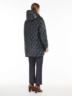 Reversible alpaca and wool down jacket