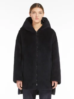 Reversible alpaca and wool down jacket