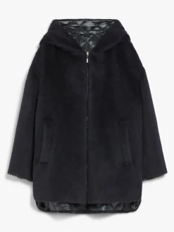 Reversible alpaca and wool down jacket