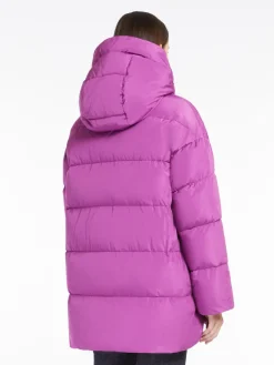 Reversible down jacket in water-repellent taffeta
