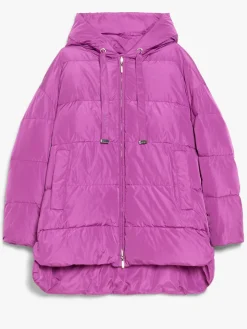 Reversible down jacket in water-repellent taffeta