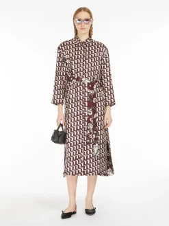 Reversible silk shirt dress