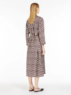 Reversible silk shirt dress
