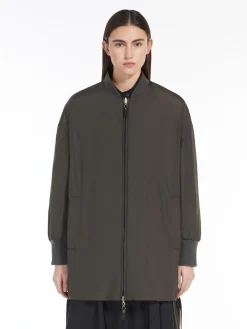 Reversible technical canvas bomber jacket