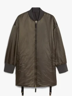 Reversible technical canvas bomber jacket