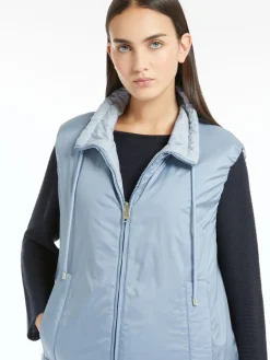 Reversible water-repellent canvas gilet
