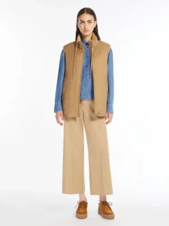Reversible water-repellent canvas gilet