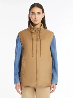 Reversible water-repellent canvas gilet
