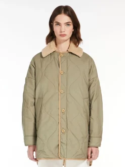 Reversible water-repellent canvas down jacket