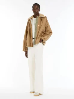 Reversible water-repellent canvas windbreaker