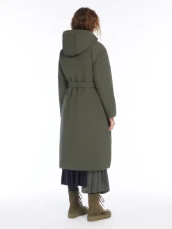Reversible water-repellent technical cotton parka