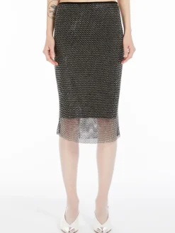 Rhinestone tulle skirt