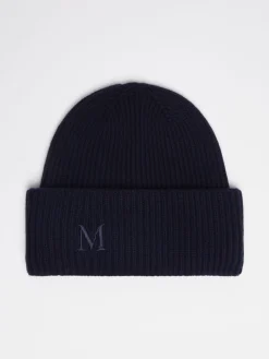 Ribbed cashmere beanie