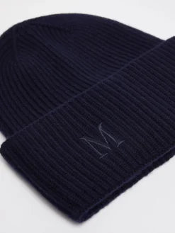 Ribbed cashmere beanie