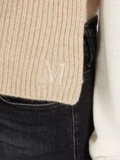 Ribbed cashmere beanie