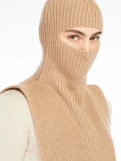Ribbed cashmere beanie