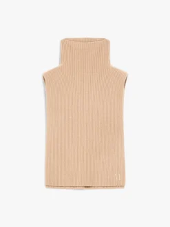 Ribbed cashmere beanie