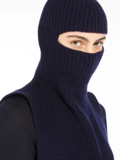 Ribbed cashmere beanie