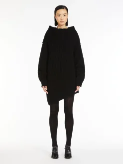 Ribbed wool and cashmere dress