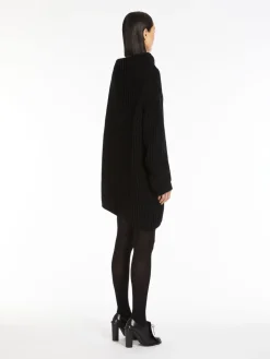 Ribbed wool and cashmere dress