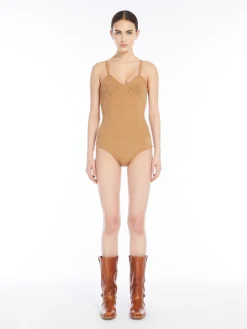 Rib-knit bodysuit