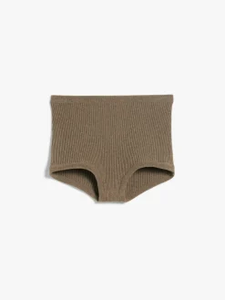 Rib-knit culottes