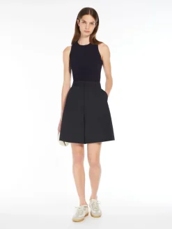 Rib-knit viscose top