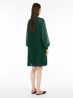 Sablé georgette flared dress