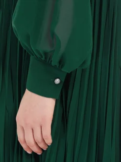 Sablé georgette flared dress