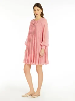 Sablé georgette flared dress