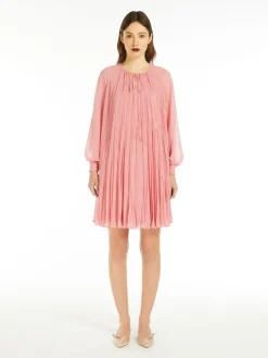Sablé georgette flared dress
