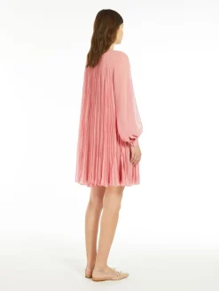 Sablé georgette flared dress